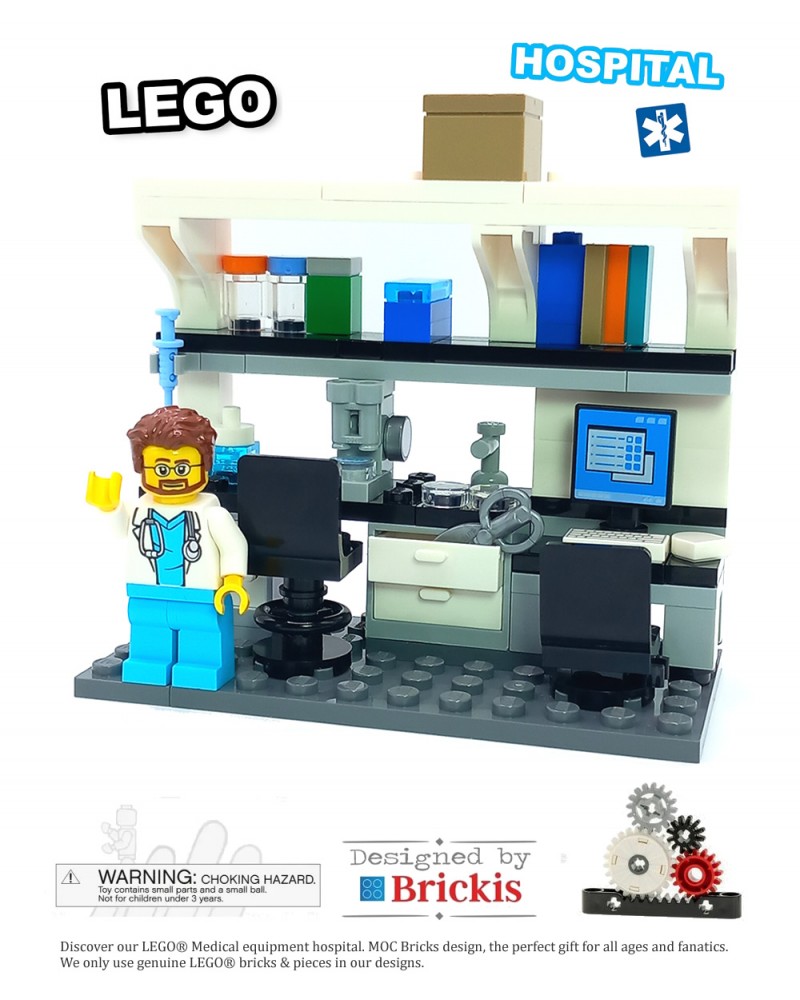 LEGO® MOC Laboratorium voor wetenschappelijk onderzoek werkbank