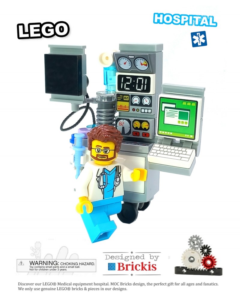 LEGO® MOC Intensieve zorgen medische apparatuur - operatiekamer