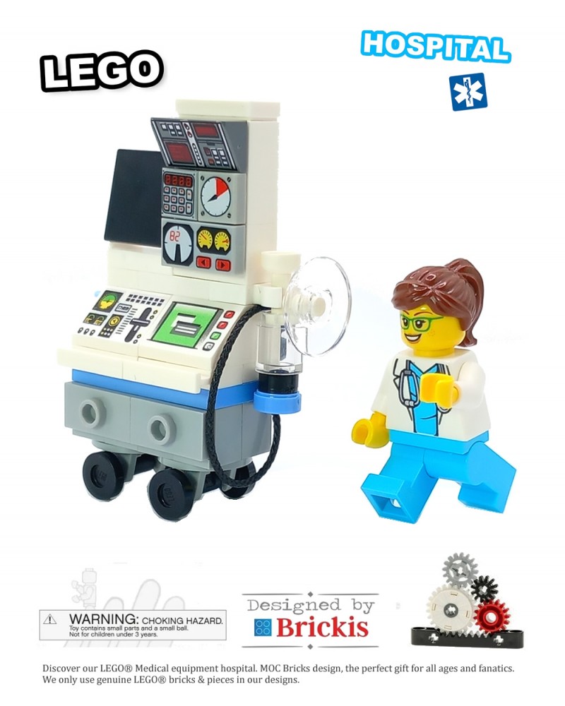 LEGO® MOC Zuurstofapparaat Intensieve zorgen medische apparatuur