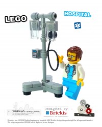 LEGO® MOC Infuusstandaard ziekenhuis medische apparatuur