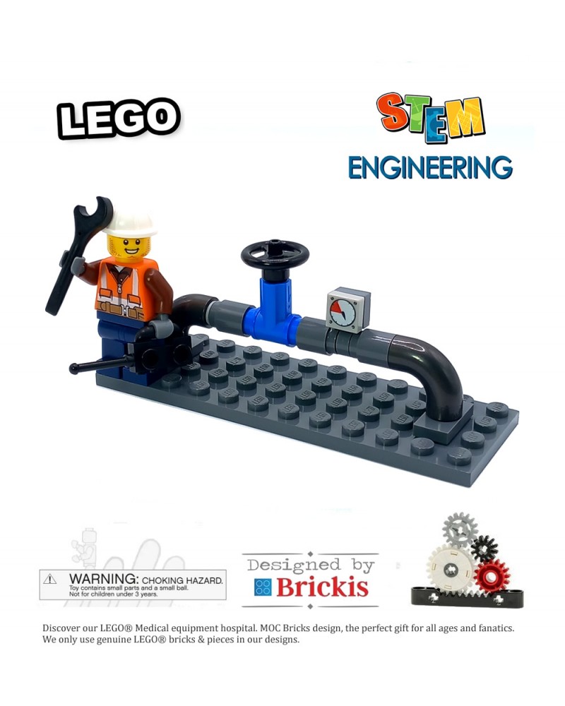 LEGO® MOC STEM Engeneering valve for natural gas pipeline