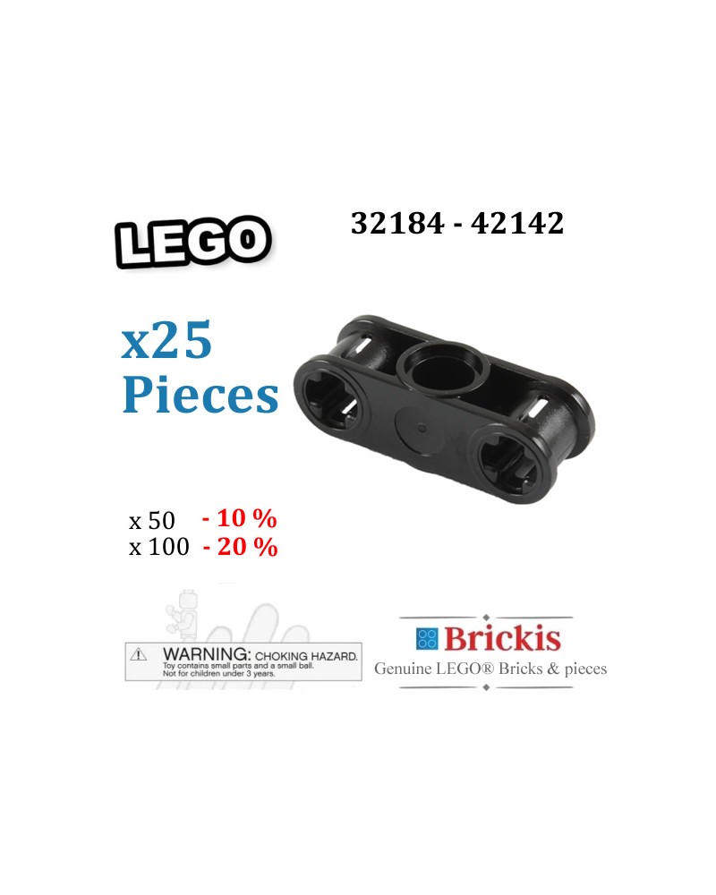 25x LEGO® Technic axe connecteur 3L trou de broche central 32184