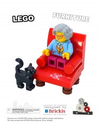 LEGO® MOC couch sofa for modular building