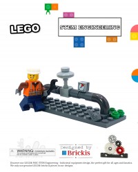 LEGO® MOC STEM Engineering industrial pipeline with valve