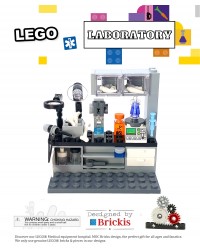 LEGO® MOC Lab met wetenschappelijke laboratoriumapparatuur