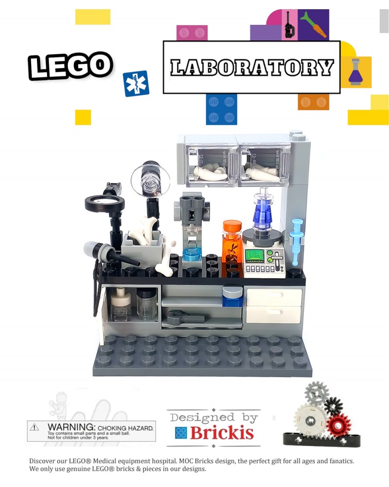 LEGO® MOC Labor mit wissenschaftlicher Laborausrüstung