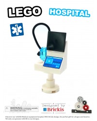 LEGO® MOC Equipo médico para sala de recuperación monitor de frecuencia cardíaca.