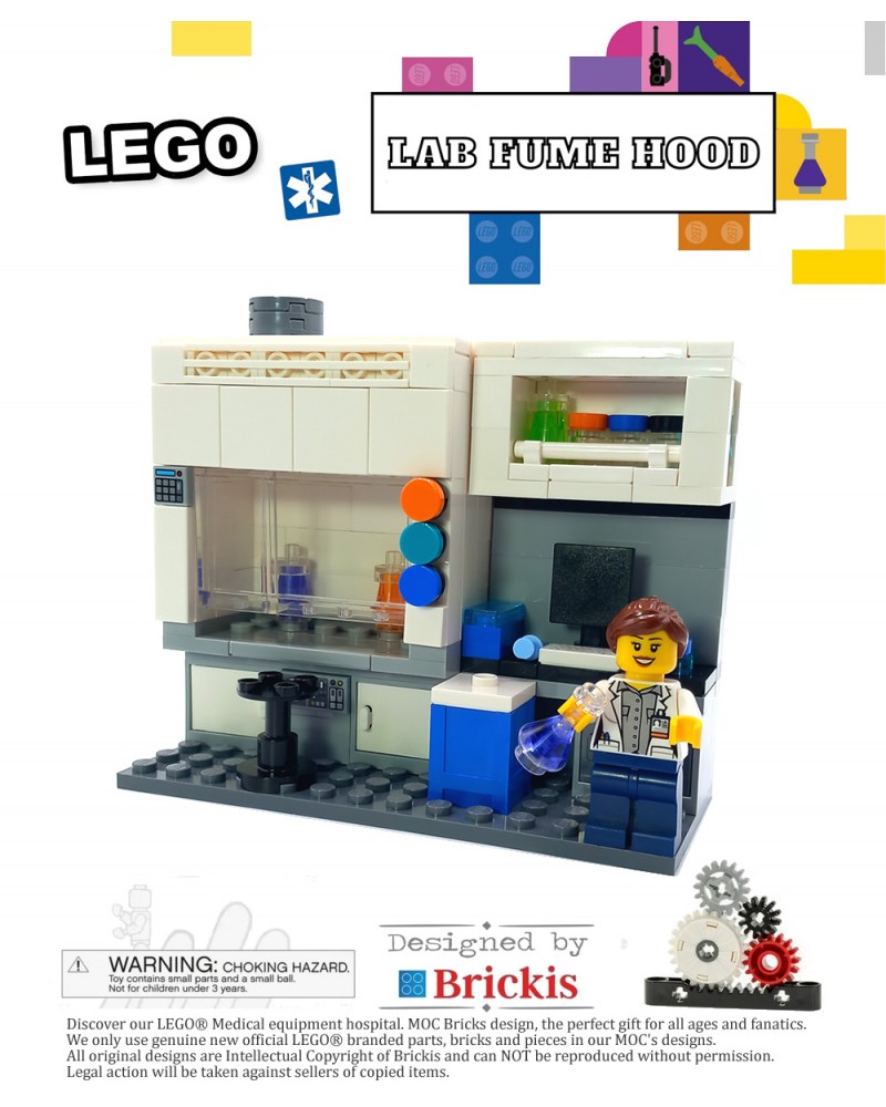 LEGO® MOC Cabina de extracción de laboratorio químico para extraer humos peligrosos y nocivos