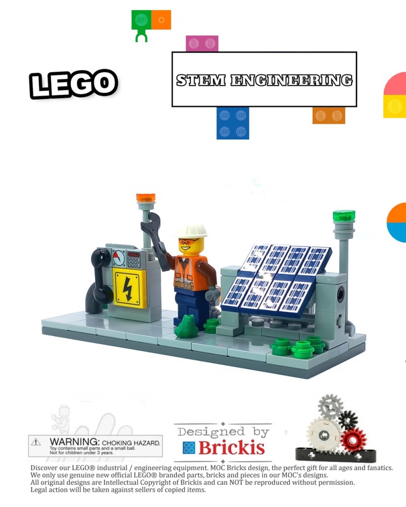 LEGO® MOC control station Solar farm renewable energy