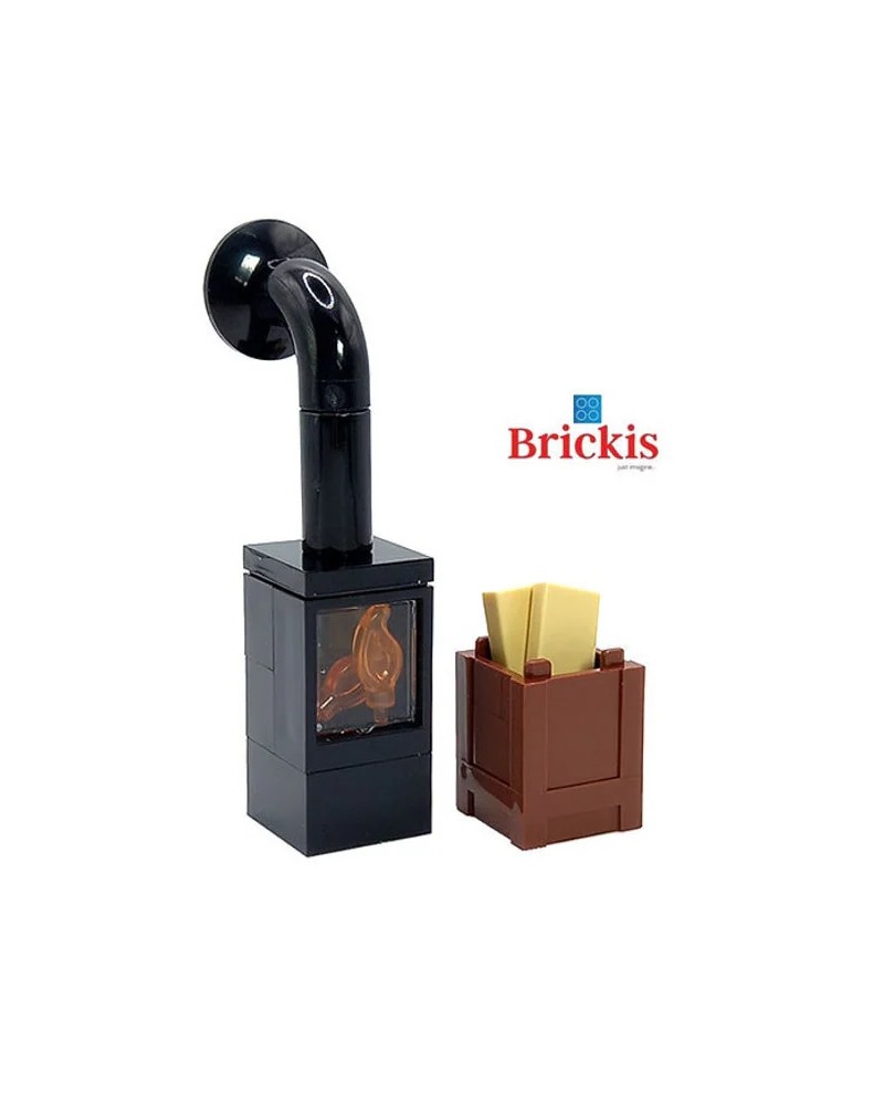 LEGO® MOC stove fireplace wood