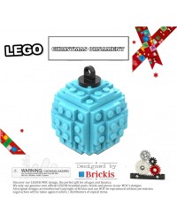 LEGO® Xmas Ornament Ball | bauble for Christmas medium azure