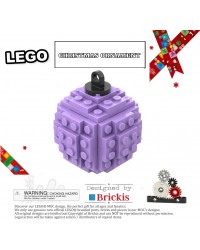 LEGO® Xmas Ornament Ball | bauble for Christmas medium lavender