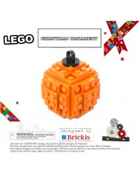 LEGO® Xmas Ornament Ball | bauble for Christmas orange