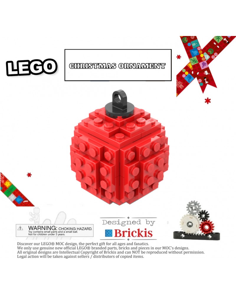 LEGO ® boule de Noël | décoration rouge