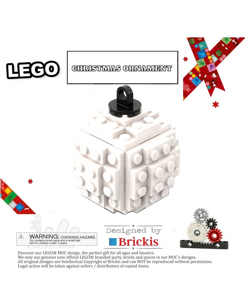 LEGO ® boule de Noël | décoration blanc