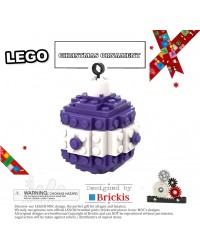 Boule de Noël LEGO® 2 couleurs blanc violet foncé