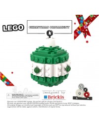LEGO® Weihnachtskugel für Weihnachten 2 Farben Weiß Grün