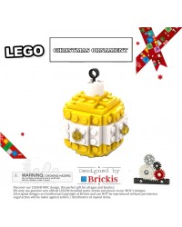 LEGO® Christmas Ornament bauble for Xmas 2 colors white yellow