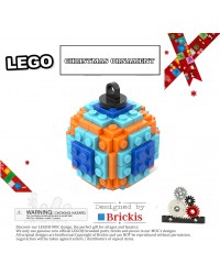 LEGO® Weihnachtskugel für den Weihnachtsbaum| Christbaumkugel tricolor