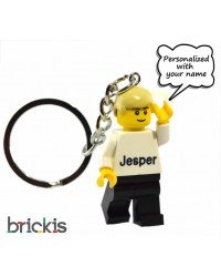 Porte clé de LEGO ® minifigure personnalisé, votre nom gravé