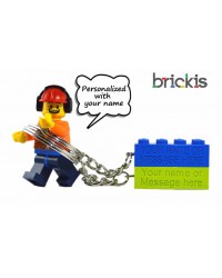 LEGO® keychain personalised engraved with your name