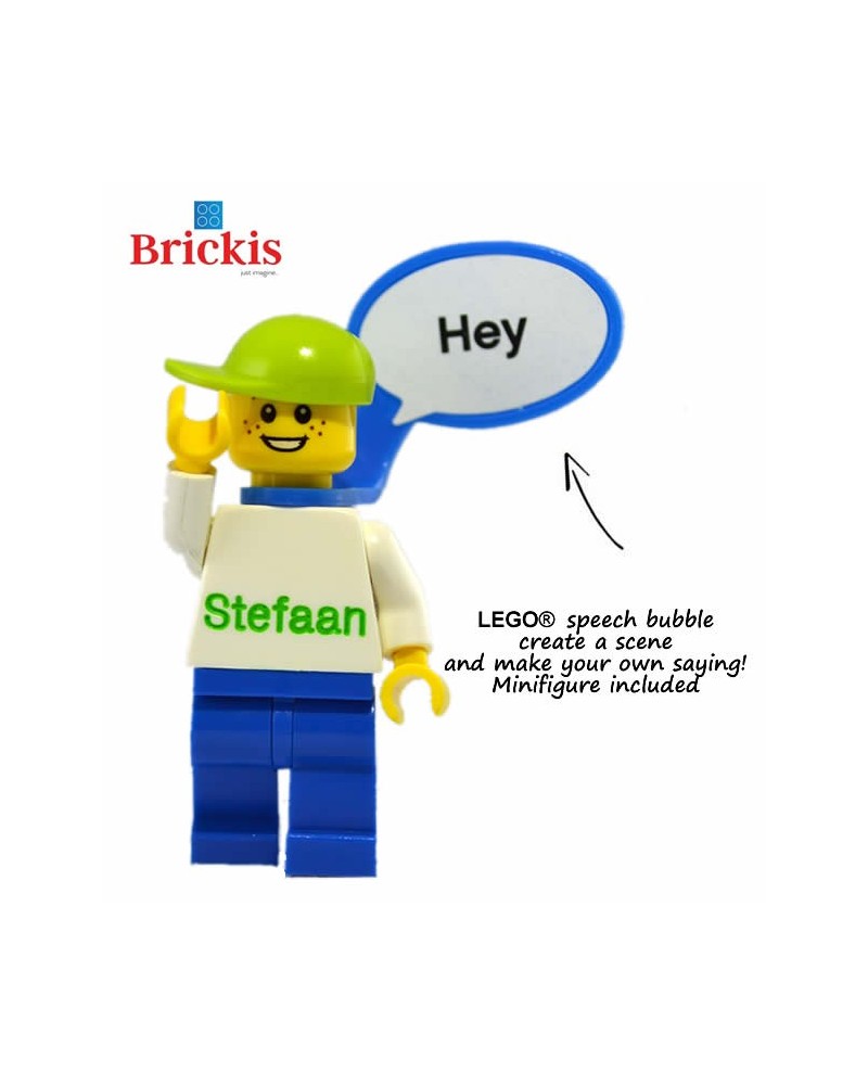 1 x Personalisierte LEGO® Minifigur,  LEGO-Sprechblase