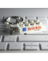 Keychain bricks 2x4 printed with logo