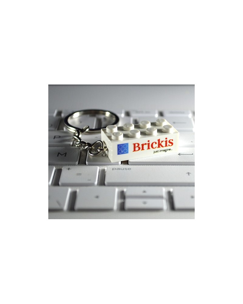 Sleutelhangers bricks 2x4  bedrukt met logo